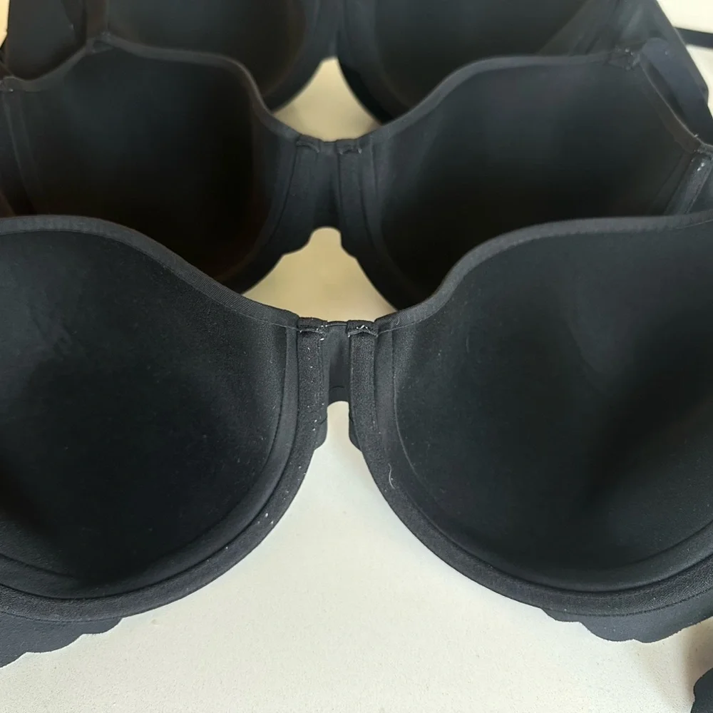 *4 Pack!* Aerie SMOOTHEZ Demi Lightly Lined Bra True Black 36DD - Picture 15 of 16